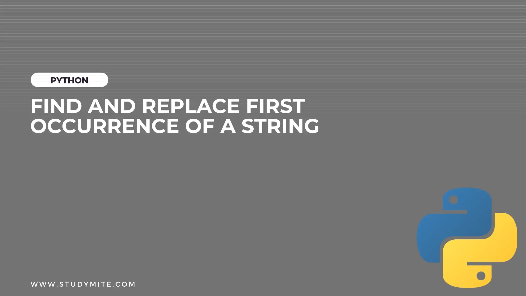 Find and Replace First Occurrence Of a String in python