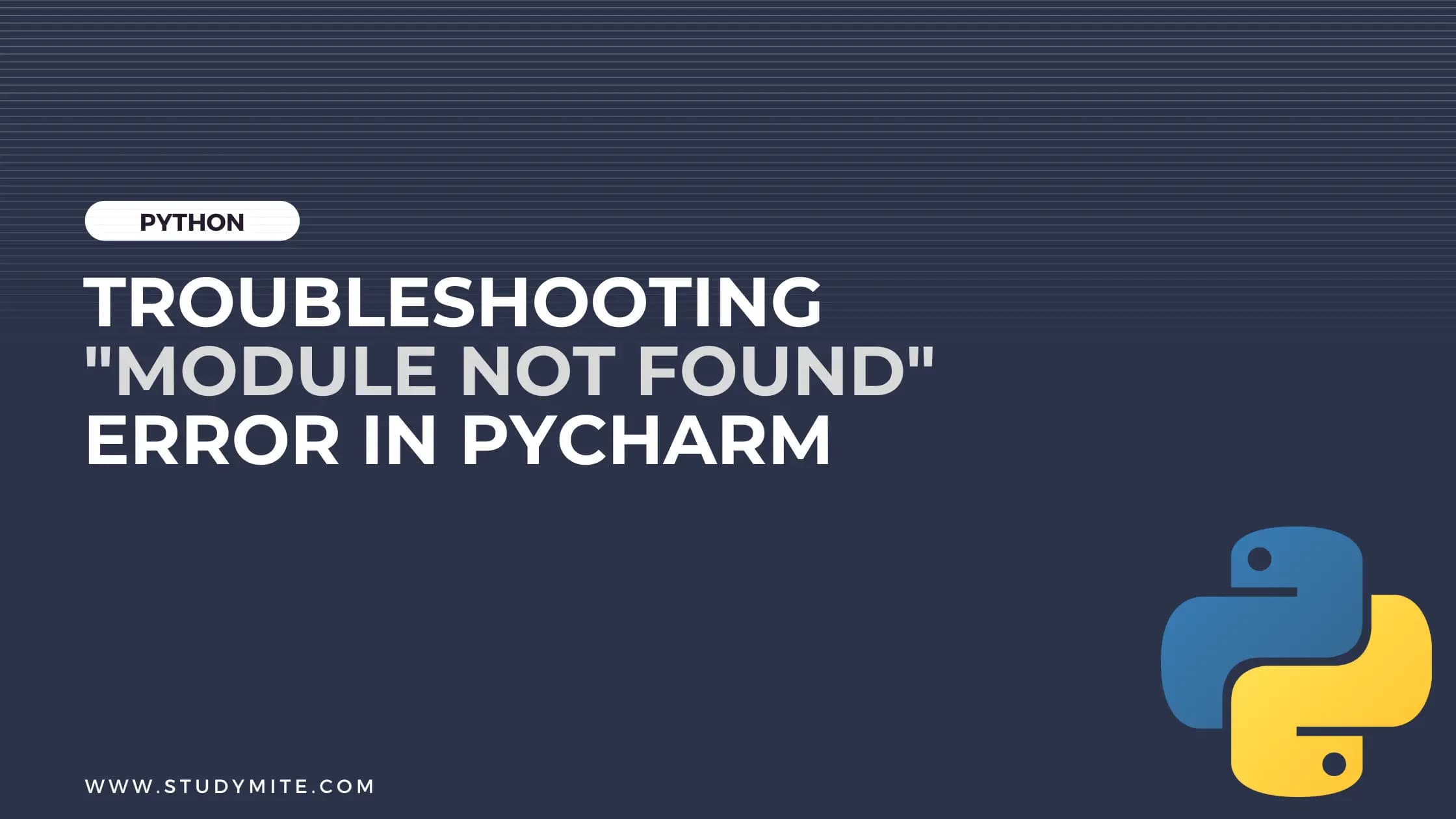 "Module Not Found Error" in Pycharm